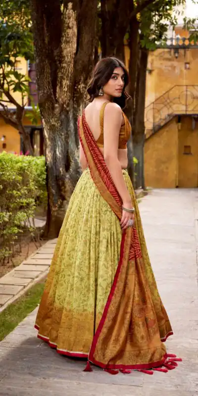 LNB 1253 Mustered in Color Vichitra Silk Designer Work Lehenga Choli . Now at just ₹2399. Delivery 4-6 Working Days. Shop now. | Bollywood Lehenga, Creative Lehenga, Designer Lehenga, Embroidered Lehenga, Lehenga, Party Wear Lehenga