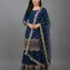ZF 250 Navy Blue Color Faux Georgette Embroidery Sequence Work Sharara Suit Wedding, Party, Festive, Events Etc. Expected Delivery 4-6 Working Days @2099/- | Jump Suits, Straight Suits, Casual Suits, Creative suits, Designer Suits, Palazzo Suits, Party Wear Suits, Patiala Suits, Salwar suit