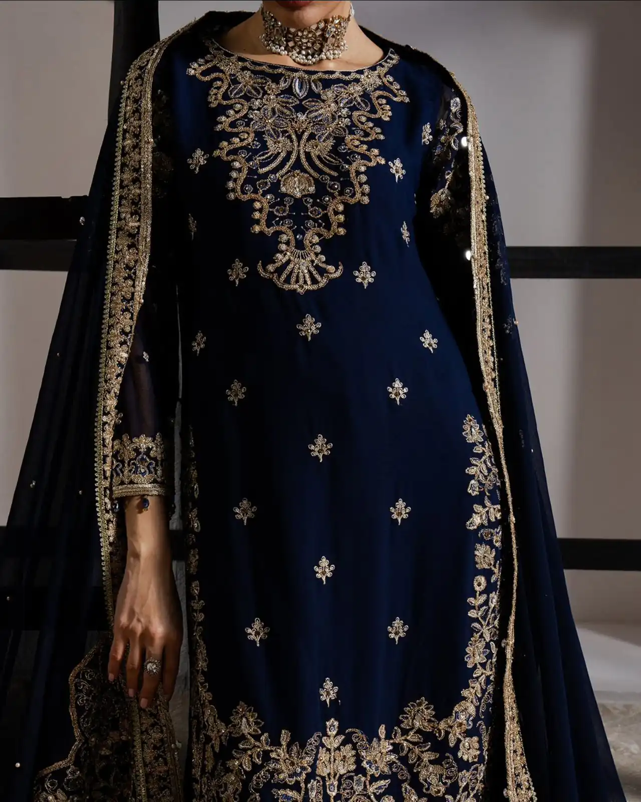LG 2061 Navy Blue Organza Silk Salwar Suit with Embroidery Work. Exclusive Offer ₹2499. Delivery 4-6 Working Days. Shop now. | Jump Suits, Straight Suits, Casual Suits, Creative suits, Designer Suits, Palazzo Suits, Party Wear Suits, Patiala Suits, Salwar suit