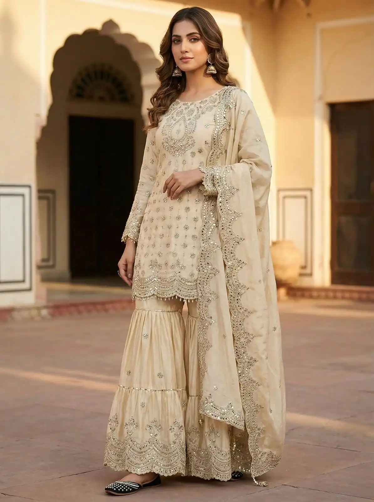 MF 459 Off White Chinon Silk Sequence Work Salwar Suit. Online Affordable Price ₹2549. Delivery 4-6 Working Days. Shop now. | Jump Suits, Straight Suits, Casual Suits, Creative suits, Designer Suits, Palazzo Suits, Party Wear Suits, Patiala Suits, Salwar suit