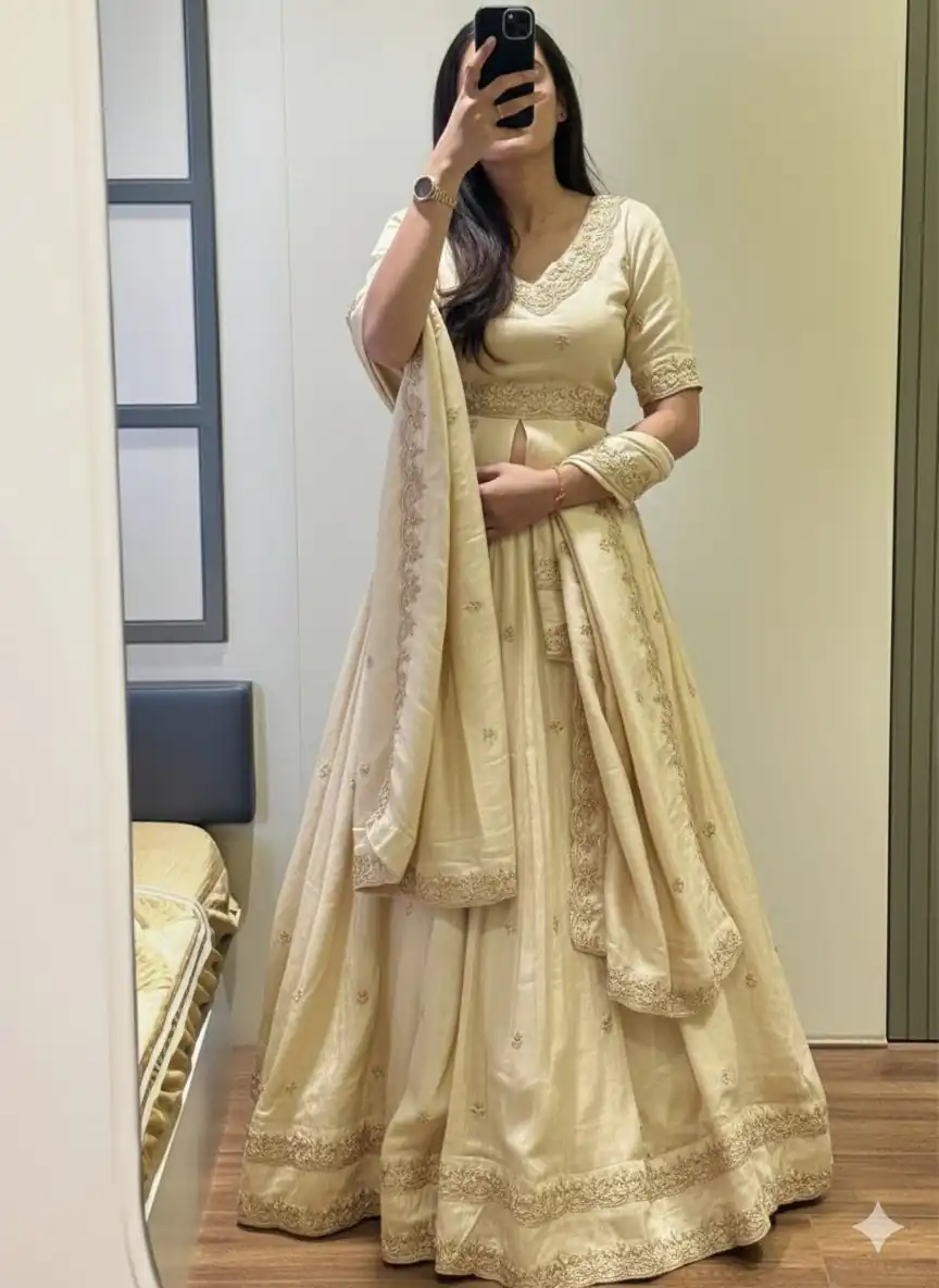 PC 552 Off White Color Chinon silk Lehenga Choli with Cut Work. Special Price ₹2499. Delivery 4-6 Working Days. Shop now. | Bollywood Lehenga, Creative Lehenga, Designer Lehenga, Embroidered Lehenga, Lehenga, Party Wear Lehenga