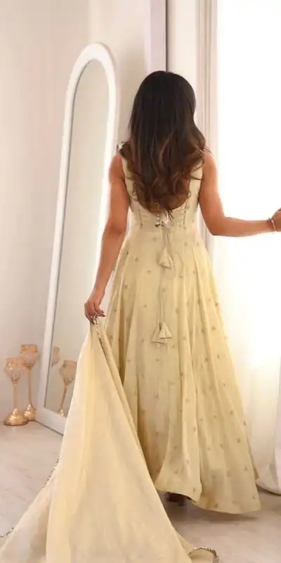 SRK 5325 Off White in Cosmos Embroidery Work & Lace Work Salwar Suit Gold. Available at ₹2099 only. Delivery 4-6 Working Days. Shop now. | Jump Suits, Straight Suits, Casual Suits, Creative suits, Designer Suits, Palazzo Suits, Party Wear Suits, Patiala Suits, Salwar suit