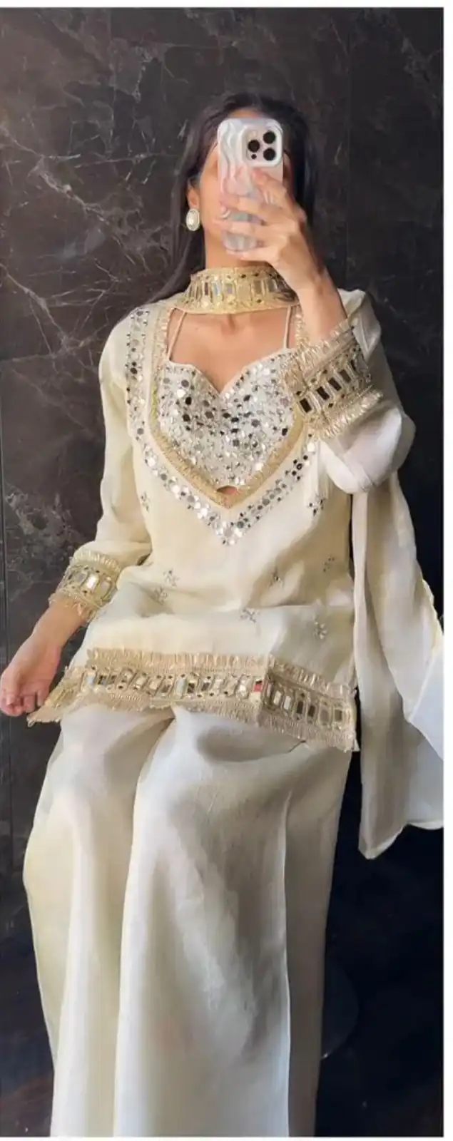 SRK 5326 Off White Fendy Silk Salwar Suit with Mirror Work & Lace Work. Affordable Price ₹2399. Delivery 4-6 Working Days. Shop now. | Jump Suits, Straight Suits, Casual Suits, Creative suits, Designer Suits, Palazzo Suits, Party Wear Suits, Patiala Suits, Salwar suit
