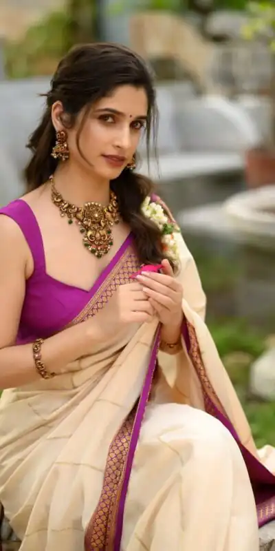 KPR 235 Off White Soft Lichi Silk Saree Perfect for Wedding, Party, Raksha Bandhan, Sangeet, Eid – . Get it for ₹1449. Delivery 4-6 Working Days. | Bollywood Sarees, Creative Sarees, Designer Sarees, Embroidered Sarees, Ethnic Saree, Modern Digital sarees, Party Wear Sarees, Sarees