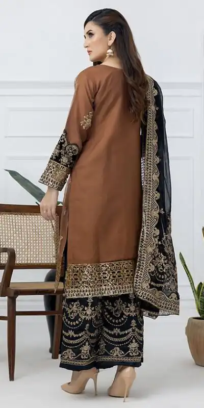 ST 1161 Orange Nylon Twil Net Salwar Suit with Embroidery Work. Available at ₹2149 only. Delivery 4-6 Working Days. Shop now. | Jump Suits, Straight Suits, Casual Suits, Creative suits, Designer Suits, Palazzo Suits, Party Wear Suits, Patiala Suits, Salwar suit