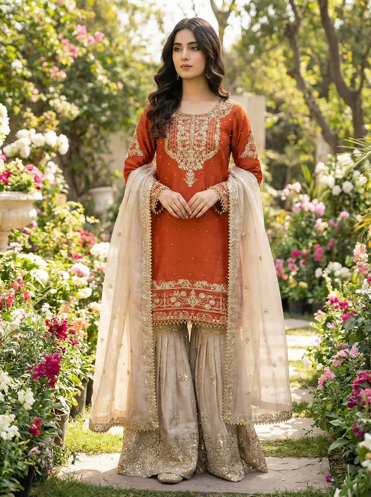SR 1694 Orange Organza Silk Salwar Suit with Embroidery Work & Lace Work. Exclusive Offer ₹1999. Delivery 4-6 Working Days. Shop now. | Jump Suits, Straight Suits, Casual Suits, Creative suits, Designer Suits, Palazzo Suits, Party Wear Suits, Patiala Suits, Salwar suit