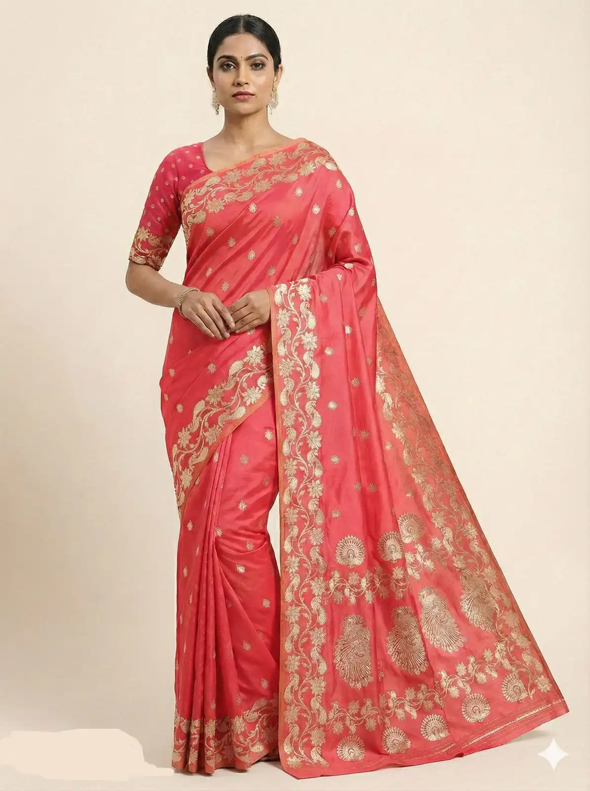 MB 213 Peach Color Zari Work & Lace Work Saree in Banarasi Soft. Grab it for ₹1899. Delivery 4-6 Working Days .Online Shop now. | Bollywood Sarees, Creative Sarees, Designer Sarees, Embroidered Sarees, Ethnic Saree, Modern Digital sarees, Party Wear Sarees, Sarees