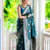 KPR 252 Peacock Blue in Soft Lichi Silk Lace Work & Lace Border Saree. Affordable Price ₹1449. Delivery 4-6 Working Days. Shop now. | Bollywood Sarees, Creative Sarees, Designer Sarees, Embroidered Sarees, Ethnic Saree, Modern Digital sarees, Party Wear Sarees, Sarees