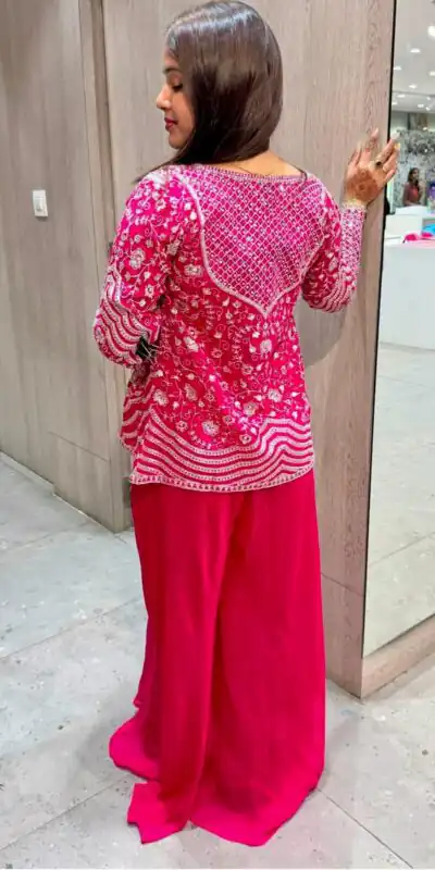 BB 13 Pink Chinon Silk Salwar Suit with Embroidery Work. Wedding, Party, Festive, Events Special Price ₹2399. Delivery 4-6 Working Days. Shop now. | Jump Suits, Straight Suits, Casual Suits, Creative suits, Designer Suits, Palazzo Suits, Party Wear Suits, Patiala Suits, Salwar suit