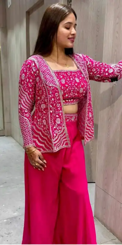 BB 13 Pink Chinon Silk Salwar Suit with Embroidery Work. Wedding, Party, Festive, Events Special Price ₹2399. Delivery 4-6 Working Days. Shop now. | Jump Suits, Straight Suits, Casual Suits, Creative suits, Designer Suits, Palazzo Suits, Party Wear Suits, Patiala Suits, Salwar suit
