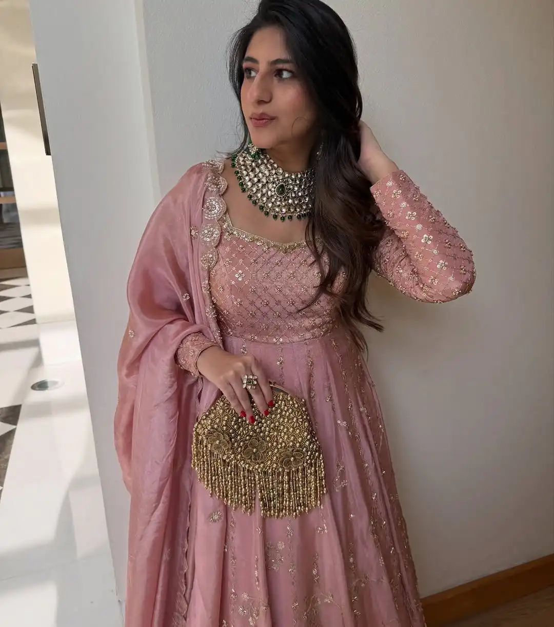 VLM 323 Pink Chinon Silk Lehenga Choli with Lace Work & Embroidery Work. Introductory Price ₹2449. Delivery 4-6 Working Days. Shop now. | Bollywood Lehenga, Creative Lehenga, Designer Lehenga, Embroidered Lehenga, Lehenga, Party Wear Lehenga