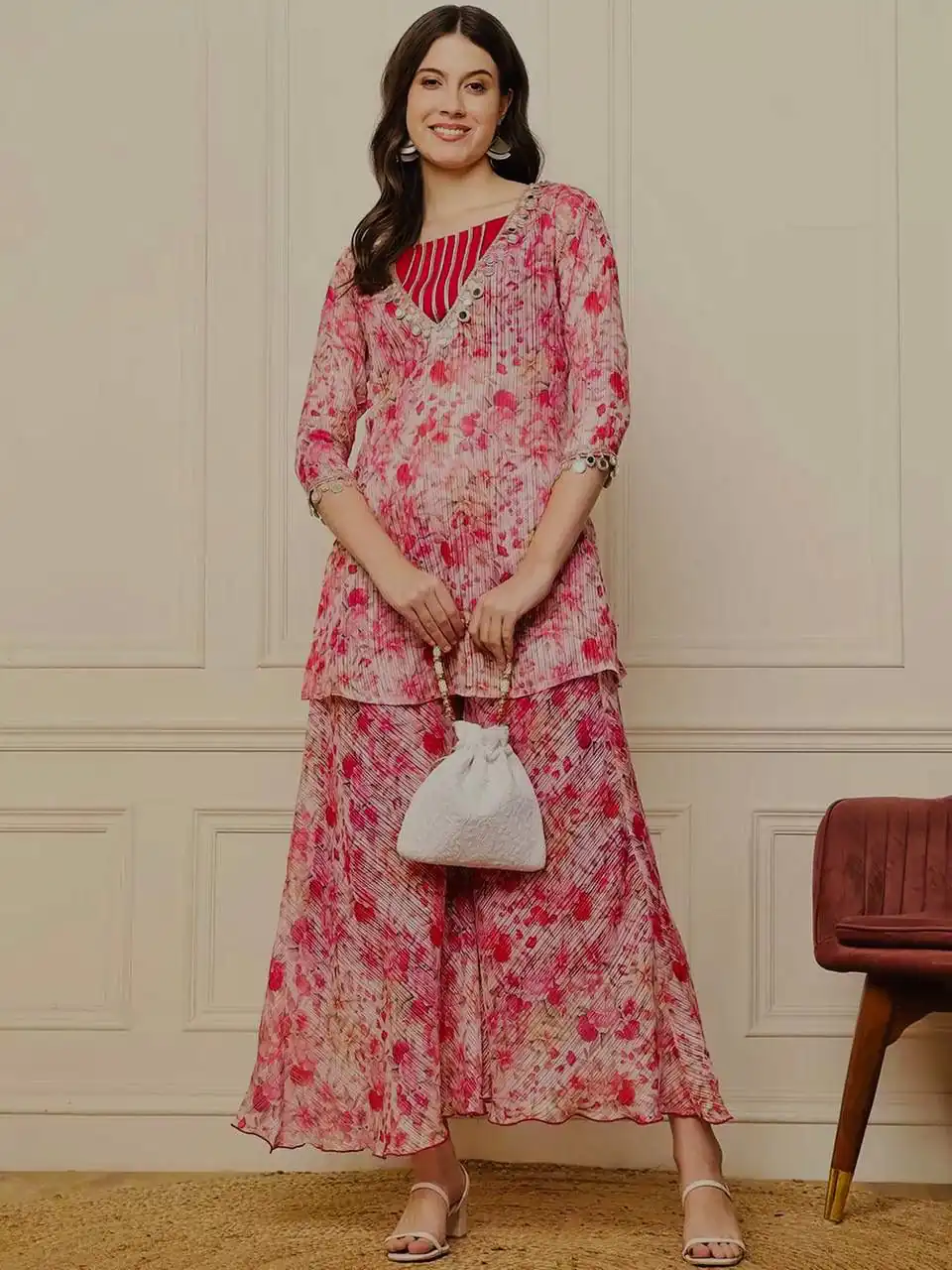 ST 191 Pink Dhamal Jari Salwar Suit with Digital Print & Mirror Work. Available at ₹1699 only. Delivery 4-6 Working Days. Shop now. | Jump Suits, Straight Suits, Casual Suits, Creative suits, Designer Suits, Palazzo Suits, Party Wear Suits, Patiala Suits, Salwar suit