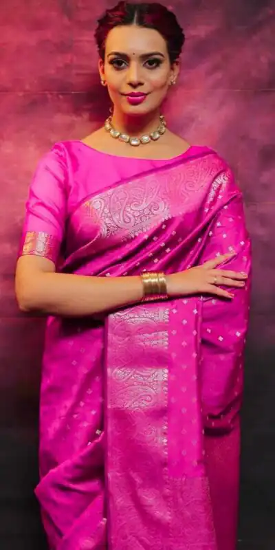 KPR 218 Pink in Soft Lichi Silk Lace Border & Lace Work Saree . Exclusive Offer ₹1349. Delivery 4-6 Working Days. Shop now. | Bollywood Sarees, Creative Sarees, Designer Sarees, Embroidered Sarees, Ethnic Saree, Modern Digital sarees, Party Wear Sarees, Sarees