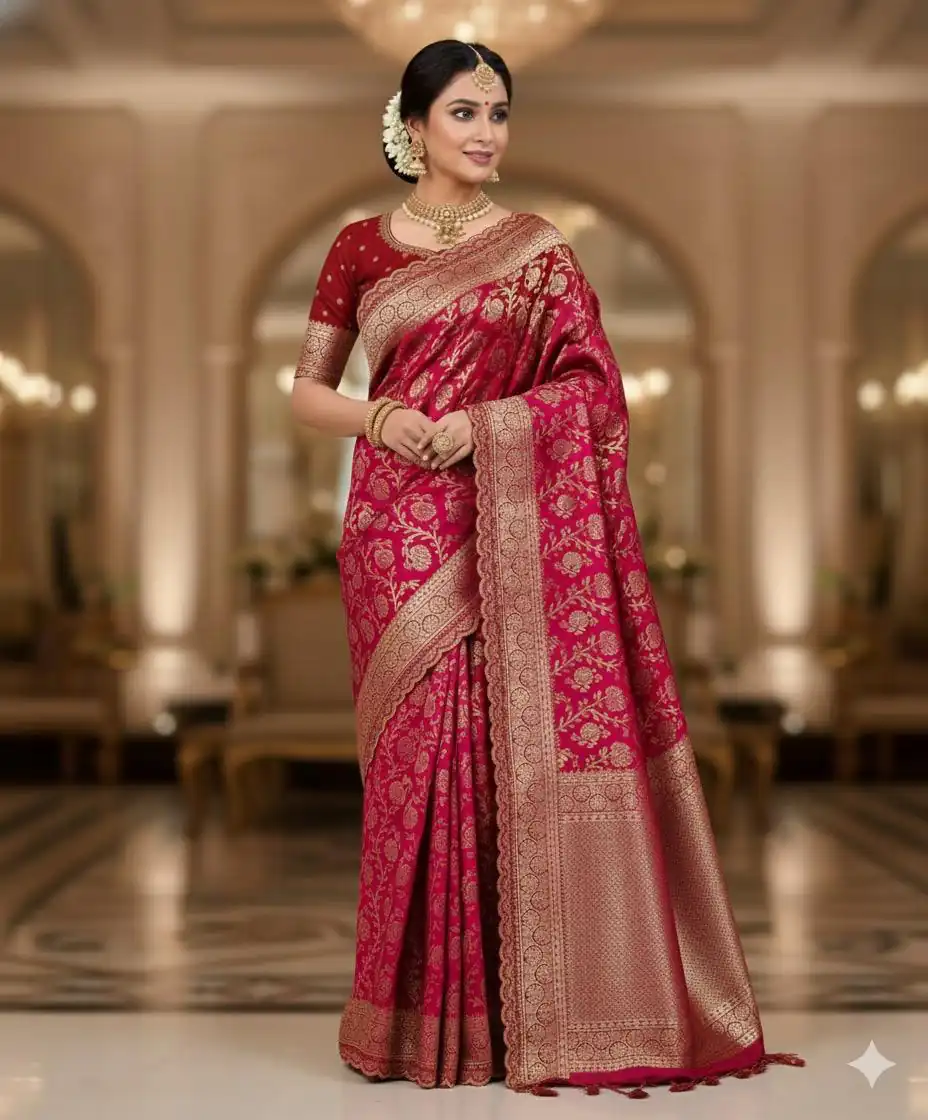 MS 451 Pink Litchi Silk Saree with Embroidery Work & Lace Work. Available at ₹1399 only. Delivery 4-6 Working Days. Shop now. | Bollywood Sarees, Creative Sarees, Designer Sarees, Embroidered Sarees, Ethnic Saree, Modern Digital sarees, Party Wear Sarees, Sarees