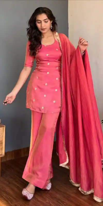 VLM 317 Pink NC Silk Salwar Suit with Lace Work & Embroidery Work. Festive Deal ₹1949. Delivery 4-6 Working Days. Shop now. | Jump Suits, Straight Suits, Tops & Bottoms, Track Suits, Trendy Wear, Casual Suits, Creative suits, Designer Suits, Palazzo Suits, Party Wear Suits, Patiala Suits, Salwar suit