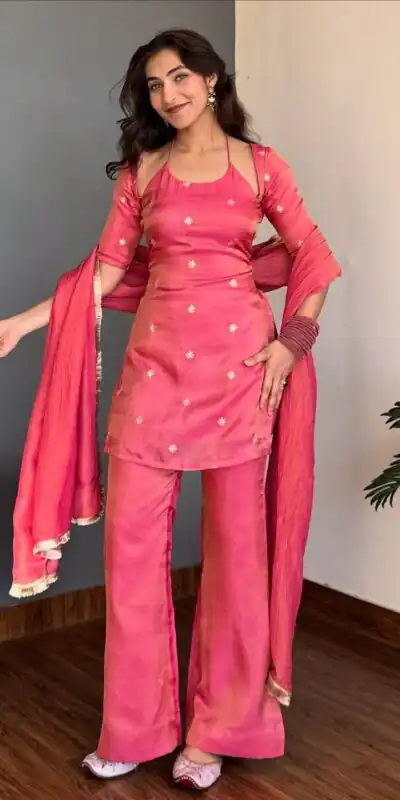 VLM 317 Pink NC Silk Salwar Suit with Lace Work & Embroidery Work. Festive Deal ₹1949. Delivery 4-6 Working Days. Shop now. | Jump Suits, Straight Suits, Tops & Bottoms, Track Suits, Trendy Wear, Casual Suits, Creative suits, Designer Suits, Palazzo Suits, Party Wear Suits, Patiala Suits, Salwar suit