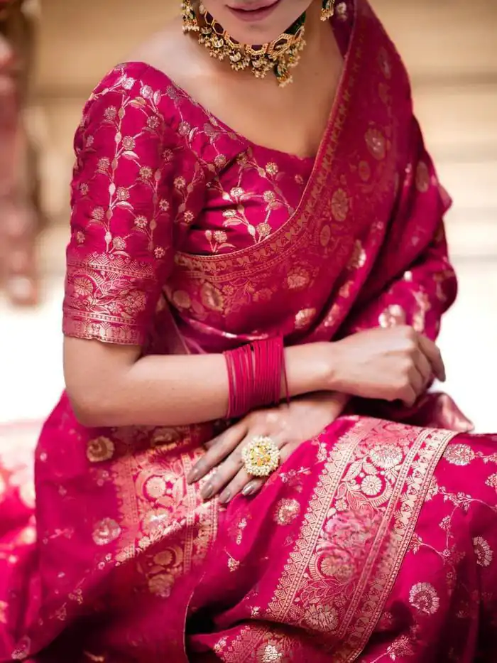 KPR 208 Pink in Color Soft Lichi Silk Designer Work Saree . Available at ₹1399 only. Delivery 4-6 Working Days. Shop now. | Bollywood Sarees, Creative Sarees, Designer Sarees, Embroidered Sarees, Ethnic Saree, Modern Digital sarees, Party Wear Sarees, Sarees