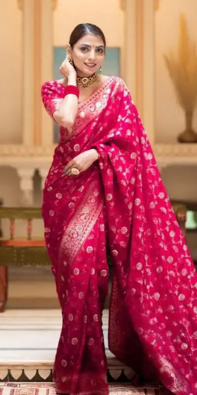 KPR 208 Pink in Color Soft Lichi Silk Designer Work Saree . Available at ₹1399 only. Delivery 4-6 Working Days. Shop now. | Bollywood Sarees, Creative Sarees, Designer Sarees, Embroidered Sarees, Ethnic Saree, Modern Digital sarees, Party Wear Sarees, Sarees