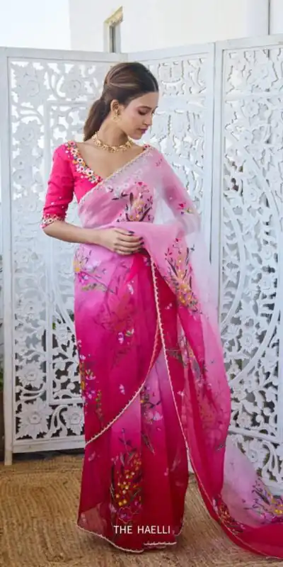 NC 5516 Pink oft Tebby Silk Saree. Perfect for Wedding, Party, Onam, Family Gatherings, Mehendi – Festive Deal ₹2499. Delivery 4-6 Working Days | Bollywood Sarees, Creative Sarees, Designer Sarees, Embroidered Sarees, Ethnic Saree, Modern Digital sarees, Party Wear Sarees, Sarees
