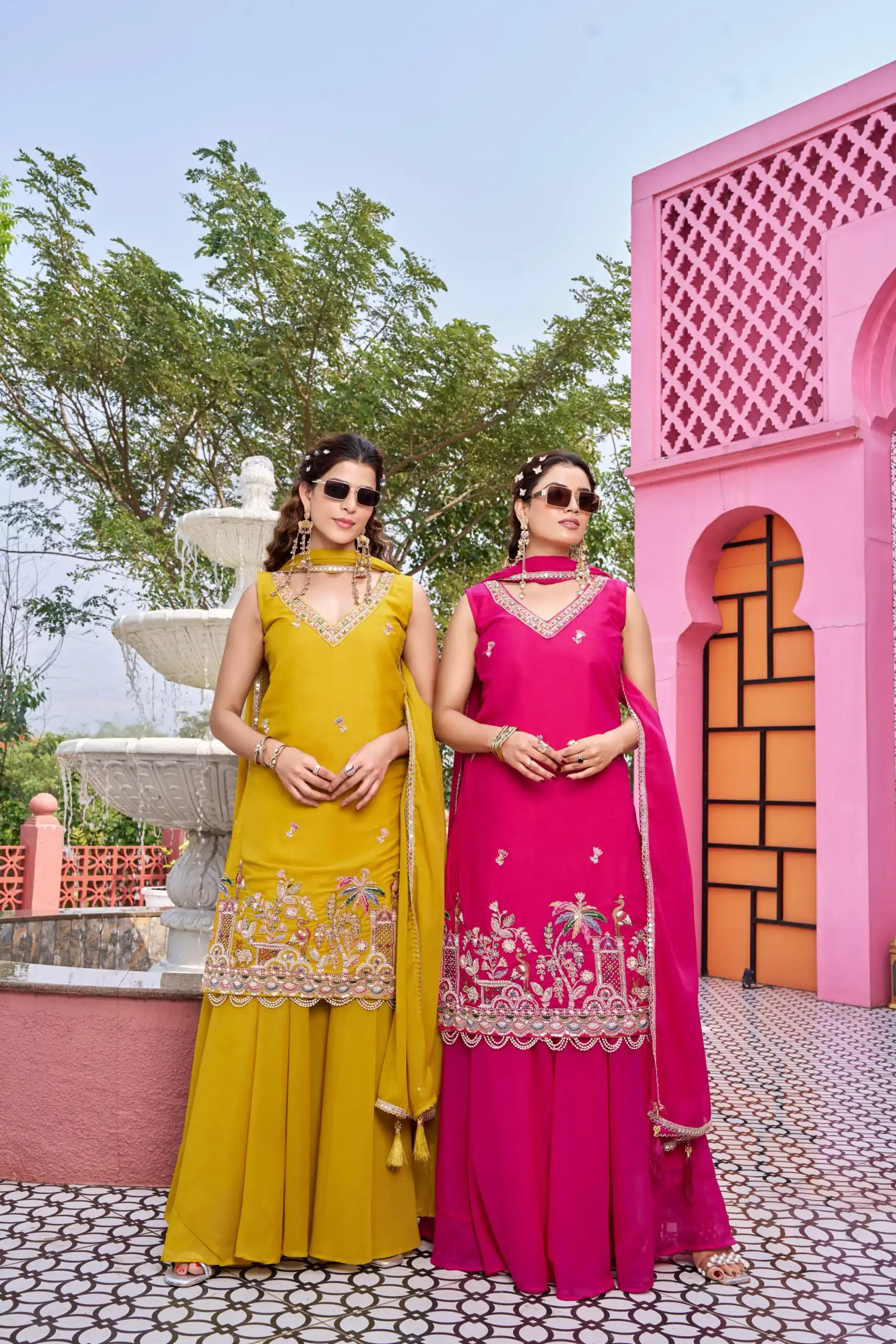 Ram 156 Pink Star Georgette Salwar Suit with Embroidery Work. Available at ₹2649 only. Delivery 4-6 Working Days. Shop now. | Jump Suits, Straight Suits, Casual Suits, Creative suits, Designer Suits, Palazzo Suits, Party Wear Suits, Patiala Suits, Salwar suit