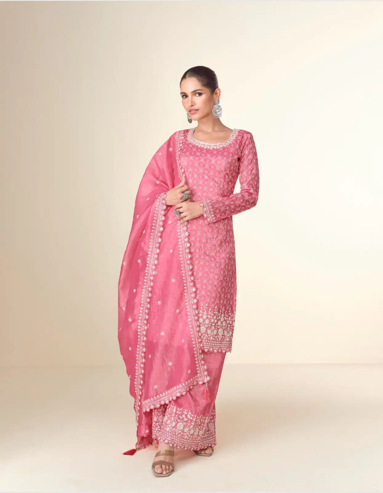 FC ISHITAA Pink Color in Tissue Crush Embroidery Work Salwar Suit . Festive Deal ₹3299. Delivery 4-6 Working Days. Shop now. | Jump Suits, Straight Suits, Casual Suits, Creative suits, Designer Suits, Palazzo Suits, Party Wear Suits, Patiala Suits, Salwar suit