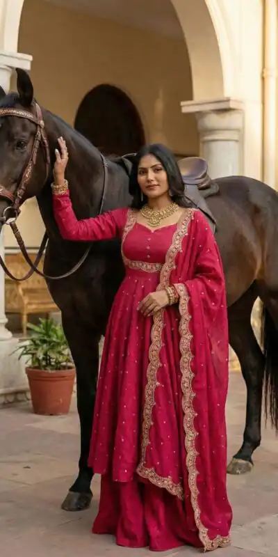 MF 1010 Pink Vichitra Silk Salwar Suit with Zari Work & Embroidery Work. Now at just ₹1769. Delivery 4-6 Working Days. Shop now. | Jump Suits, Straight Suits, Tops & Bottoms, Track Suits, Trendy Wear, Casual Suits, Creative suits, Designer Suits, Palazzo Suits, Party Wear Suits, Patiala Suits, Salwar suit