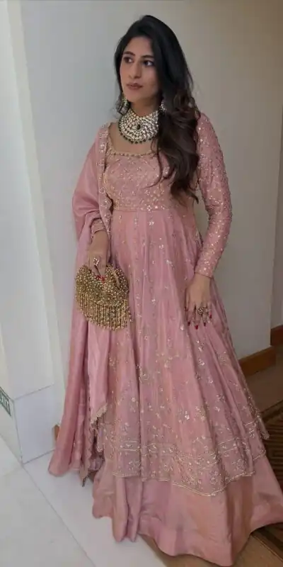 SR 1703 Pink Zimmy Silk Lehenga Choli with Embroidery Work. Introductory Price ₹2549. Delivery 4-6 Working Days. Shop now. | Bollywood Lehenga, Creative Lehenga, Designer Lehenga, Embroidered Lehenga, Lehenga, Party Wear Lehenga