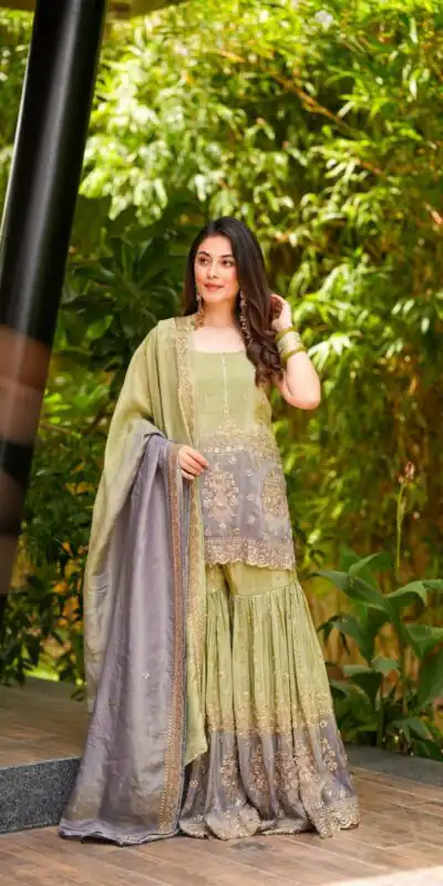 BB 47 Pista Chinon Salwar Suit with Embroidery Work. Wedding, Party, Festive, Events, Exclusive Offer ₹2599. Delivery 4-6 Working Days. Shop now. | Jump Suits, Straight Suits, Casual Suits, Creative suits, Designer Suits, Palazzo Suits, Party Wear Suits, Patiala Suits, Salwar suit