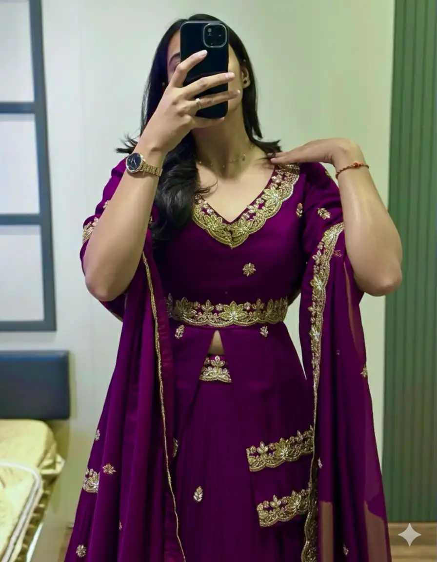 PC 552 Purple Color Chinon silk Lehenga Choli with Cut Work. Special Online Price ₹2499. Delivery 4-6 Working Days. Shop now. | Bollywood Lehenga, Creative Lehenga, Designer Lehenga, Embroidered Lehenga, Lehenga, Party Wear Lehenga