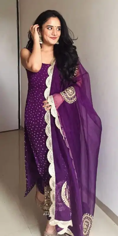 ST 1142 Purple Faux Georgette Salwar Suit with Mirror Work & Embroidery Work. Introductory Price ₹2449. Delivery 4-6 Working Days. Shop now. | Jump Suits, Straight Suits, Casual Suits, Creative suits, Designer Suits, Palazzo Suits, Party Wear Suits, Patiala Suits, Salwar suit