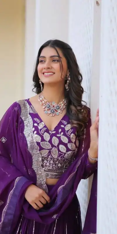 Ram 068 Purple Fox Georgette Lehenga Choli Perfect for Wedding, Party, Ethnic Day, Pongal, Durga Puja – . Affordable Price ₹2649. Delivery 4-6 Working Days. | Bollywood Lehenga, Creative Lehenga, Designer Lehenga, Embroidered Lehenga, Lehenga, Party Wear Lehenga