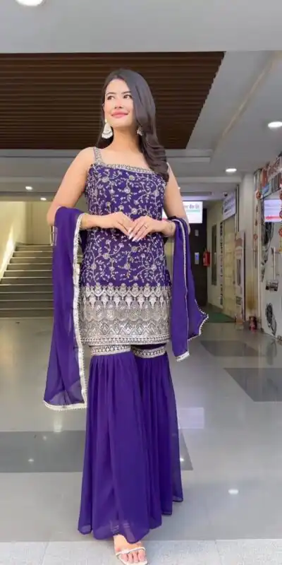 DC 93 Purple Fox Georgette Salwar Suit Perfect for Wedding, Party, Eid, Temple Visit, Engagement – . Now at just ₹1899. Delivery 4-6 Working Days. Shop now | Jump Suits, Straight Suits, Casual Suits, Creative suits, Designer Suits, Palazzo Suits, Party Wear Suits, Patiala Suits, Salwar suit