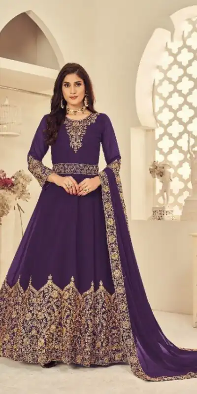 DS 1121 Purple Georgette Salwar Suit with Stone Work. Get it for ₹1999. Wedding, Party, Festive, Events, Delivery 4-6 Working Days. Shop now. | Jump Suits, Straight Suits, Tops & Bottoms, Track Suits, Trendy Wear, Casual Suits, Creative suits, Designer Suits, Palazzo Suits, Party Wear Suits, Patiala Suits, Salwar suit