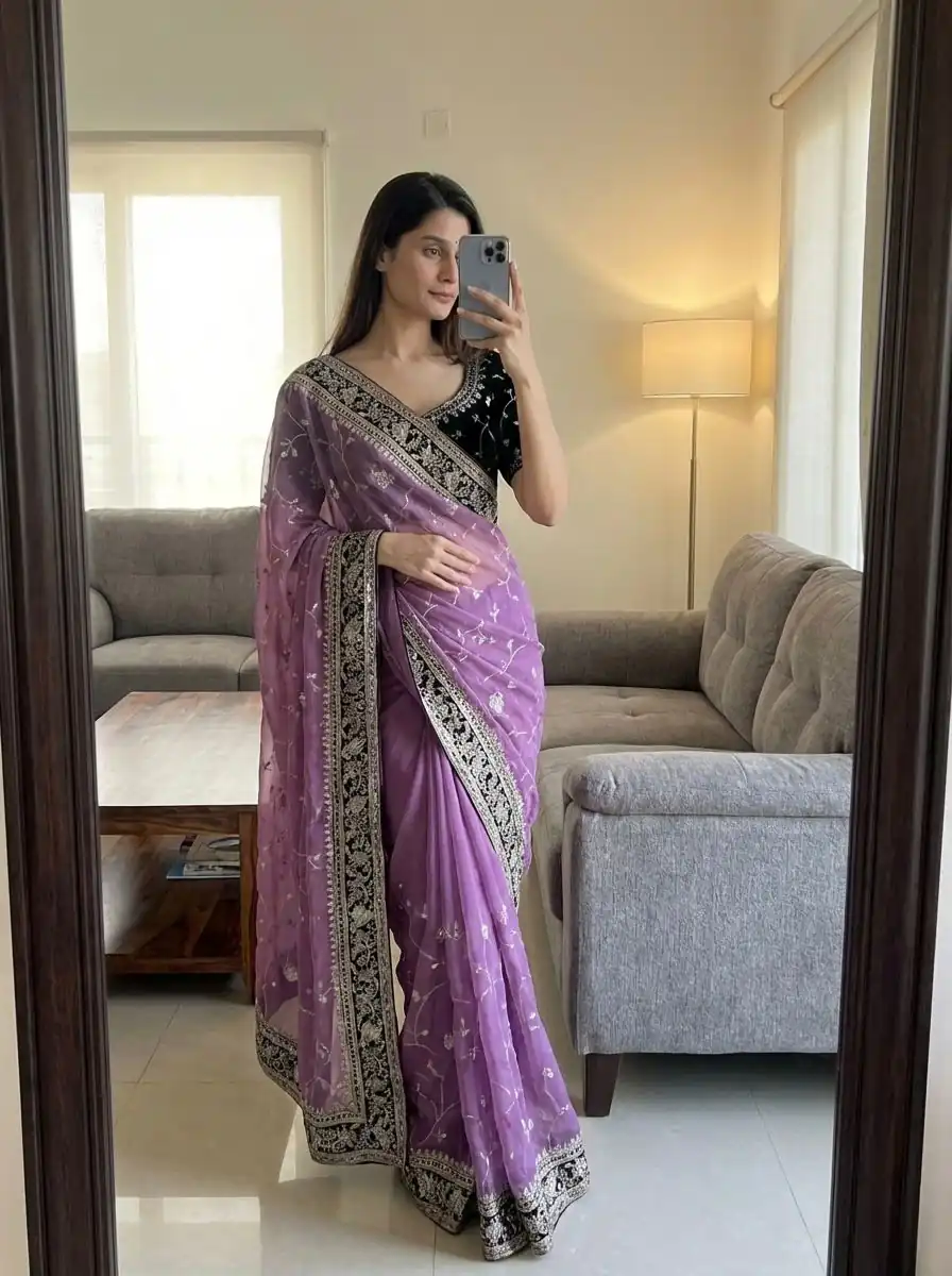 NC 5534 Moss Silk Saree Perfect for Wedding, Party, Ganesh Chaturthi, Karwa Chauth, Haldi – . Introductory Price ₹2049. Delivery 4-6 Working Days. | Bollywood Sarees, Creative Sarees, Designer Sarees, Embroidered Sarees, Ethnic Saree, Modern Digital sarees, Party Wear Sarees, Sarees