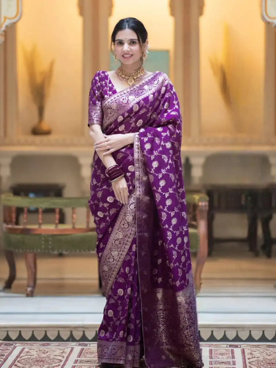 KPR 208 Purple in Color Soft Lichi Silk Designer Work Saree . Available at ₹1399 only. Delivery 4-6 Working Days. Shop now. | Bollywood Sarees, Creative Sarees, Designer Sarees, Embroidered Sarees, Ethnic Saree, Modern Digital sarees, Party Wear Sarees, Sarees
