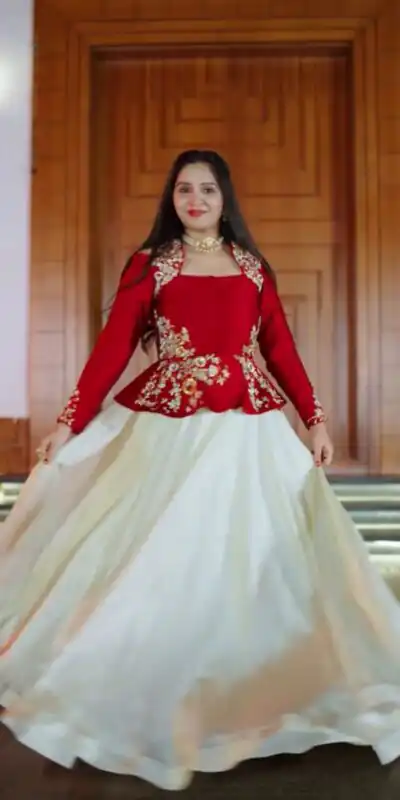 PC 558 Red Chinon Lehenga Choli with Embroidery Work.Wedding, Party, Festive, Events, Best Price ₹2149. Delivery 4-6 Working Days. Shop now. | Bollywood Lehenga, Creative Lehenga, Designer Lehenga, Embroidered Lehenga, Lehenga, Party Wear Lehenga