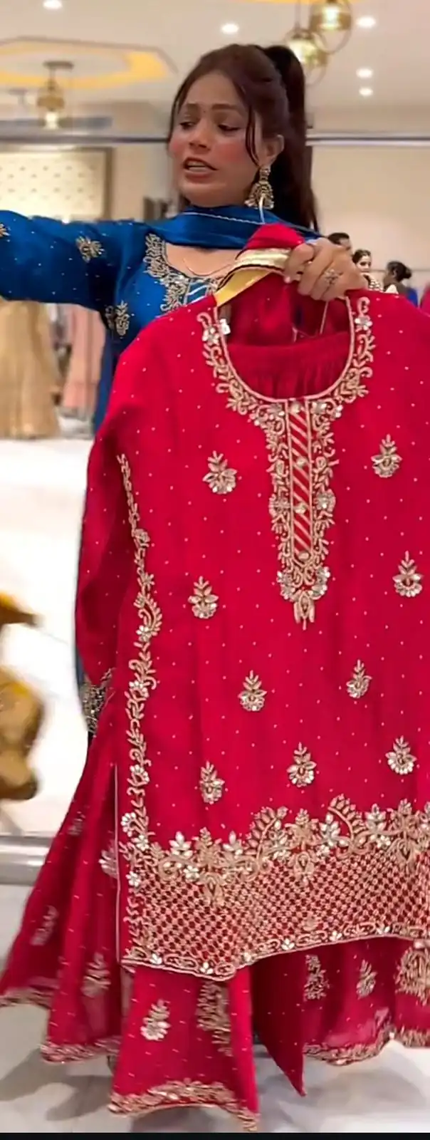 NF 1249 Red Color Chinon Silk Salwar Suit with Embroidery Work. Online Get it for ₹2149. Delivery 4-6 Working Days. Shop now. | Jump Suits, Straight Suits, Casual Suits, Creative suits, Designer Suits, Palazzo Suits, Party Wear Suits, Patiala Suits, Salwar suit