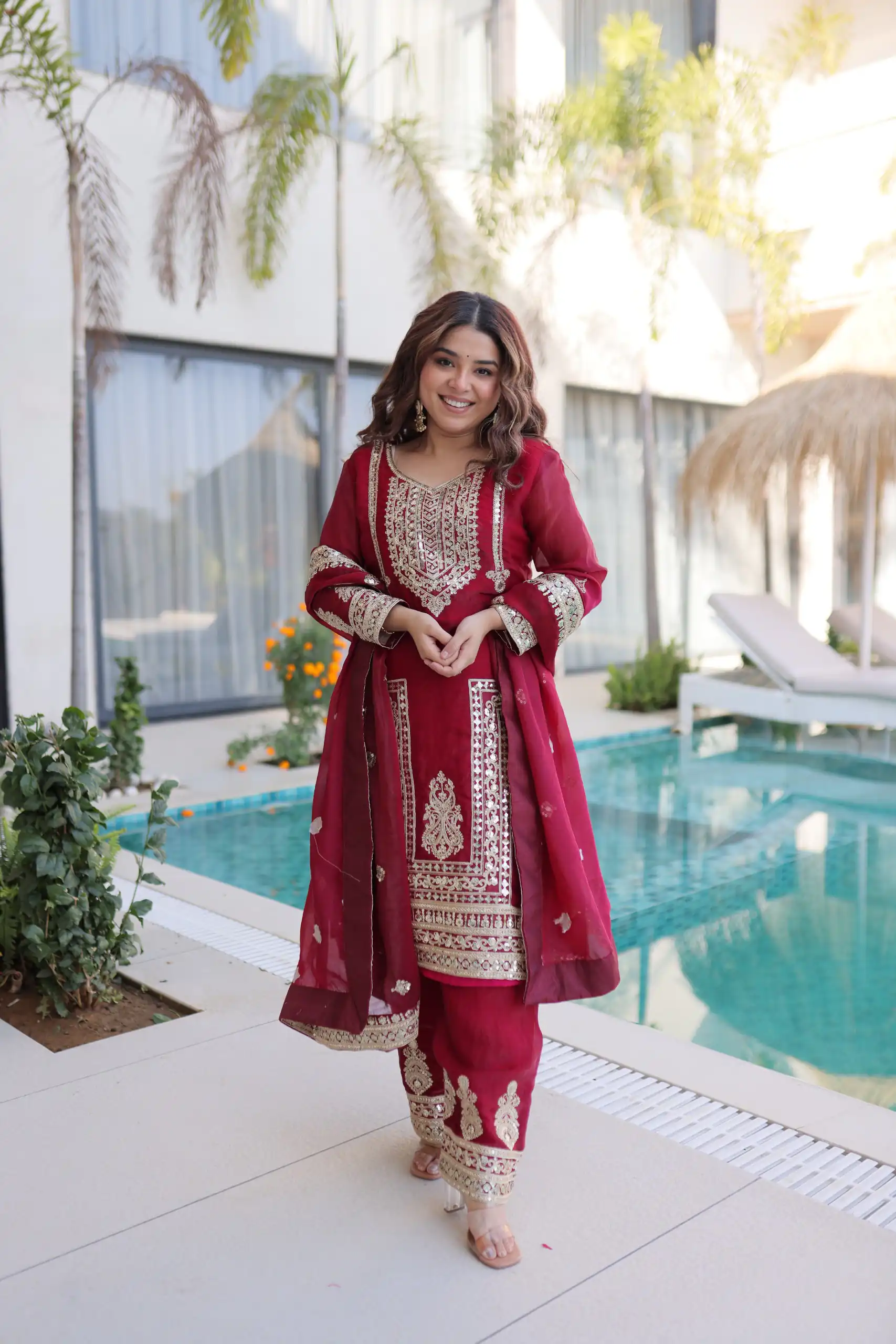 KA 1232 Red Fendi Silk Salwar Suit Red with Embroidery Work & Sequins Work. Affordable Price ₹2499. Delivery 4-6 Working Days. Shop now. | Jump Suits, Straight Suits, Casual Suits, Creative suits, Designer Suits, Palazzo Suits, Party Wear Suits, Patiala Suits, Salwar suit