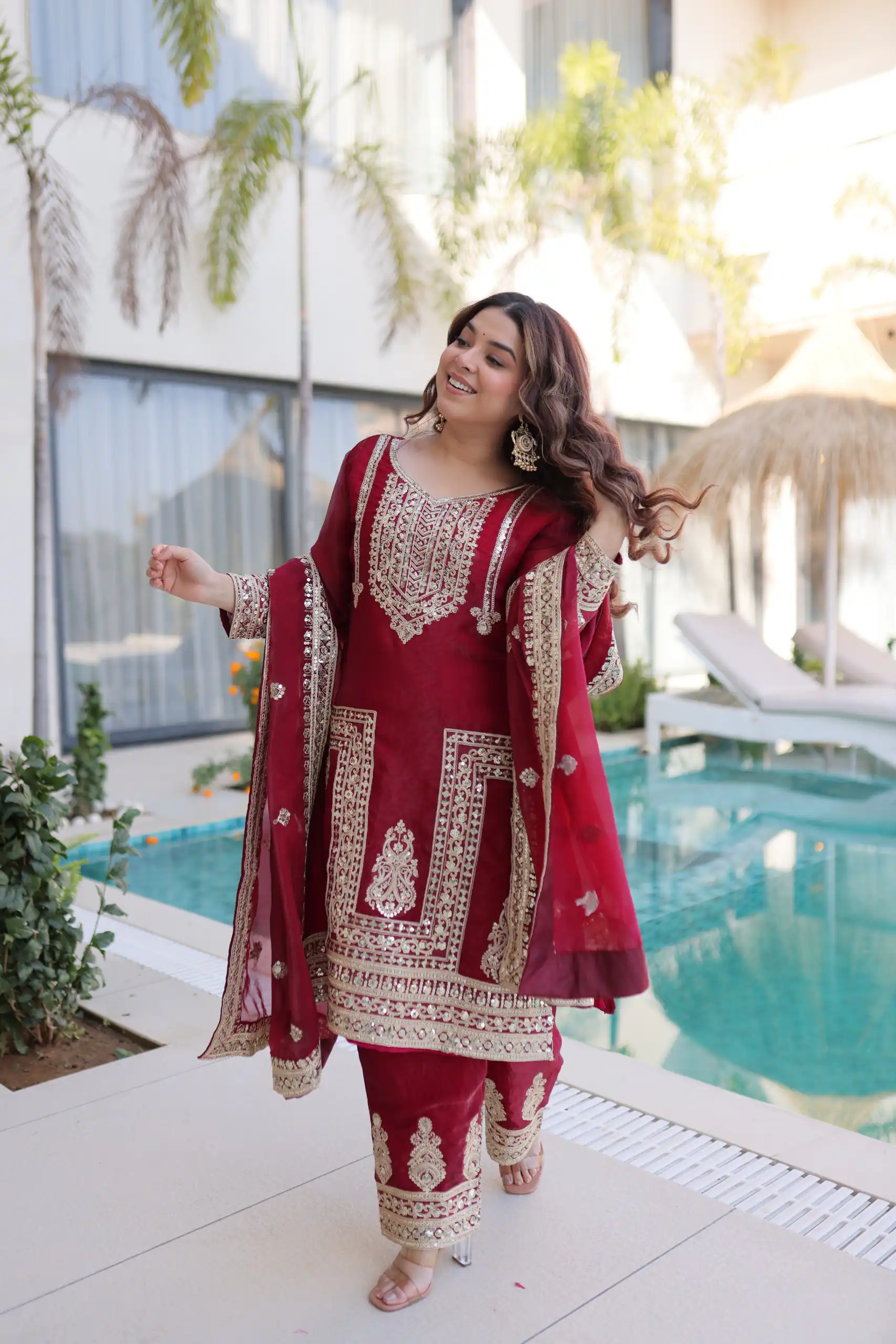KA 1232 Red Fendi Silk Salwar Suit Red with Embroidery Work & Sequins Work. Affordable Price ₹2499. Delivery 4-6 Working Days. Shop now. | Jump Suits, Straight Suits, Casual Suits, Creative suits, Designer Suits, Palazzo Suits, Party Wear Suits, Patiala Suits, Salwar suit