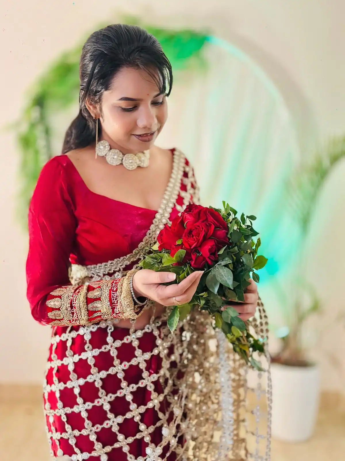 SRK 5322 Red Fendy Silk Saree with Lace Work & Mirror Work. Wedding, Party, Festive, Events, Festive Deal ₹2499. Delivery 4-6 Working Days. Shop now. | Bollywood Sarees, Creative Sarees, Designer Sarees, Embroidered Sarees, Ethnic Saree, Modern Digital sarees, Party Wear Sarees, Sarees