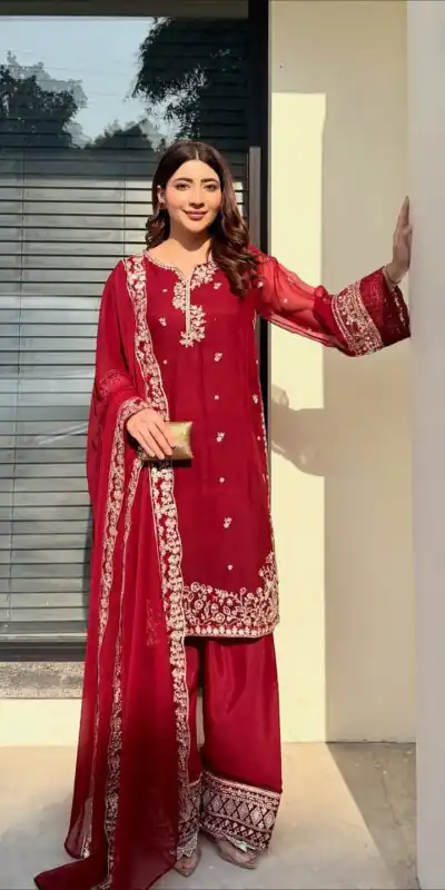 KF 1698 Red in French Crap Embroidery Work & Cut Work Salwar Suit . Introductory Price ₹2049. Delivery 4-6 Working Days. Shop now. | Jump Suits, Straight Suits, Casual Suits, Creative suits, Designer Suits, Palazzo Suits, Party Wear Suits, Patiala Suits, Salwar suit