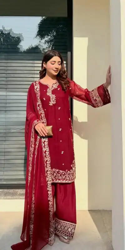 KF 1698 Red in French Crap Embroidery Work & Cut Work Salwar Suit . Introductory Price ₹2049. Delivery 4-6 Working Days. Shop now. | Jump Suits, Straight Suits, Casual Suits, Creative suits, Designer Suits, Palazzo Suits, Party Wear Suits, Patiala Suits, Salwar suit