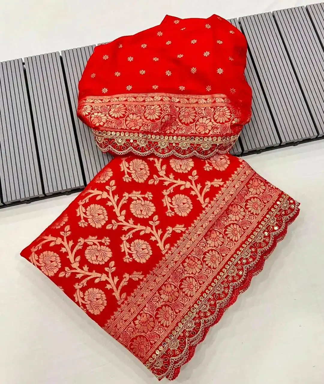 MS 451 Red Litchi Silk Saree with Embroidery Work & Lace Work. Available at ₹1399 only. Delivery 4-6 Working Days. Shop now. | Bollywood Sarees, Creative Sarees, Designer Sarees, Embroidered Sarees, Ethnic Saree, Modern Digital sarees, Party Wear Sarees, Sarees