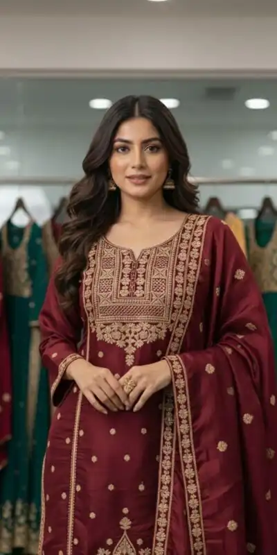 LG 2056 Red Organza Salwar Suit with Embroidery Work. Wedding, Party, Festive, Events Festive Deal ₹2099. Delivery 4-6 Working Days. Shop now. | Jump Suits, Straight Suits, Casual Suits, Creative suits, Designer Suits, Palazzo Suits, Party Wear Suits, Patiala Suits, Salwar suit