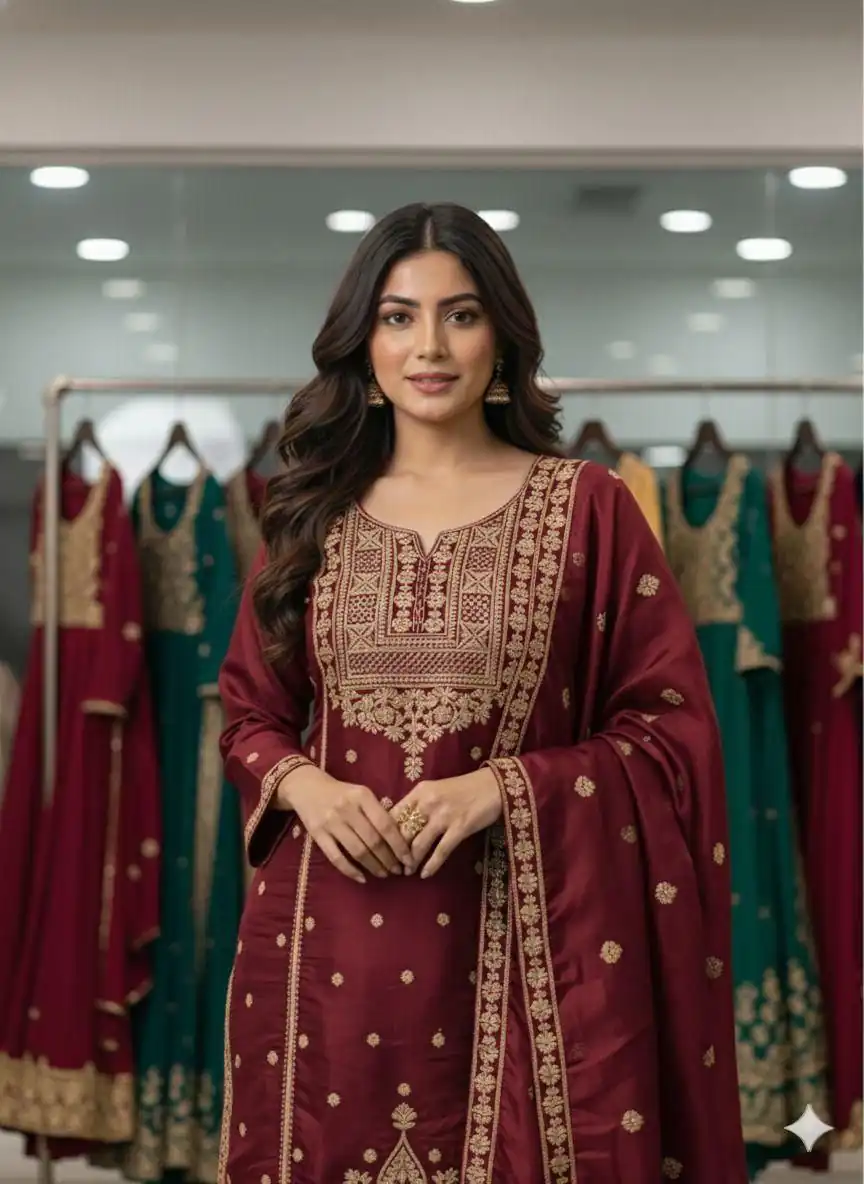 LG 2056 Red Organza Salwar Suit with Embroidery Work. Wedding, Party, Festive, Events Festive Deal ₹2099. Delivery 4-6 Working Days. Shop now. | Jump Suits, Straight Suits, Casual Suits, Creative suits, Designer Suits, Palazzo Suits, Party Wear Suits, Patiala Suits, Salwar suit