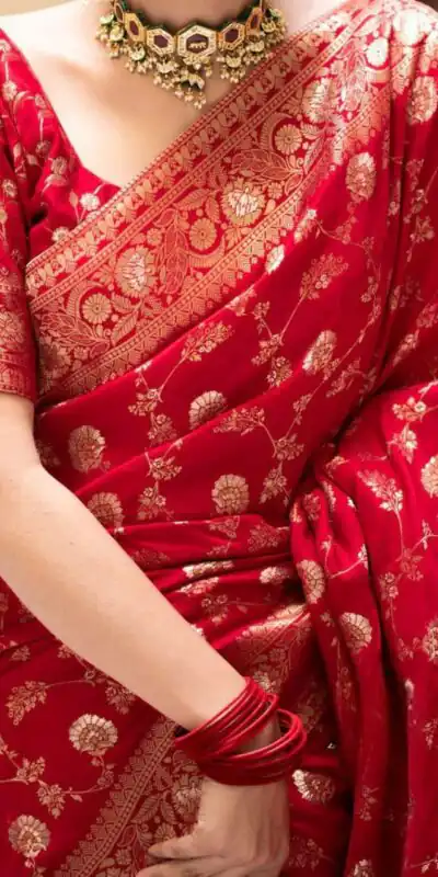 KPR 208 Red in Color Soft Lichi Silk Designer Work Saree . Wedding, Party, Festive, Available at ₹1399 only. Delivery 4-6 Working Days. Shop now. | Bollywood Sarees, Creative Sarees, Designer Sarees, Embroidered Sarees, Ethnic Saree, Modern Digital sarees, Party Wear Sarees, Sarees