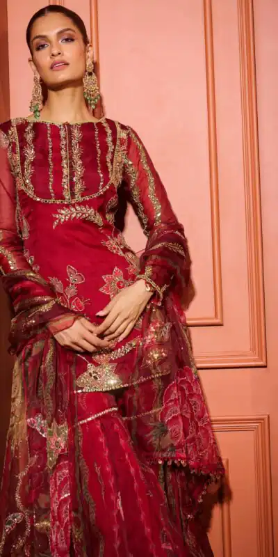 LG 2066 Red Soft Organza Salwar Suit with Embroidery Work & Mirror Work. Best Price ₹2499. Delivery 4-6 Working Days. Shop now. | Jump Suits, Straight Suits, Casual Suits, Creative suits, Designer Suits, Palazzo Suits, Party Wear Suits, Patiala Suits, Salwar suit