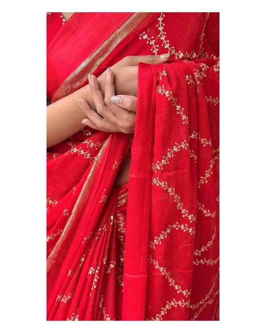 MS 505 Red Viscose Satin Saree with Sequins Work & Embroidery Work. Special Price ₹1599. Delivery 4-6 Working Days. Shop now. | Bollywood Sarees, Creative Sarees, Designer Sarees, Embroidered Sarees, Ethnic Saree, Modern Digital sarees, Party Wear Sarees, Sarees