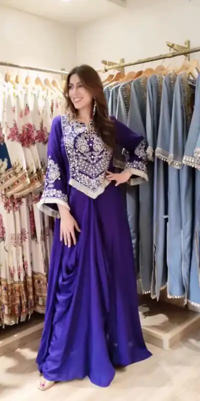 BE 441 Royal Purple Color French Crape Dhoti Suit with Embroidery Work. Get it for ₹1749. Delivery 4-6 Working Days. Shop now. | Jump Suits, Straight Suits, Casual Suits, Creative suits, Designer Suits, Palazzo Suits, Party Wear Suits, Patiala Suits, Salwar suit