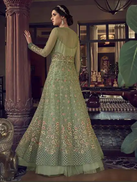FC 6802 Sea Green in Banglory Silk Embroidery Work & Stone Work Salwar Suit . Festive Deal ₹3449. Delivery 4-6 Working Days. Shop now. | Jump Suits, Straight Suits, Casual Suits, Creative suits, Designer Suits, Palazzo Suits, Party Wear Suits, Patiala Suits, Salwar suit